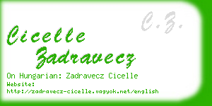 cicelle zadravecz business card